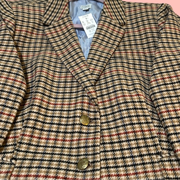 NWT! J. CREW DOUBLED BUTTON BLAZER IN LT KHAKI, BRICK RED. FULL LINING, PLUS 24 - Picture 15 of 15